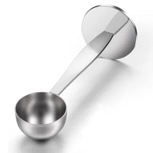Leeseph 2-in-1 Stainless Steel Coffee Scoop,Tamping Dual-Purpose Coffee Spoon Powder Hammer