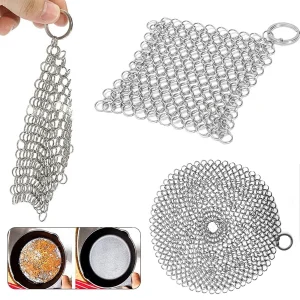Leeseph Kitchen Cleaning Ring Stainless Steel Cleaner Chainmail Scrubber